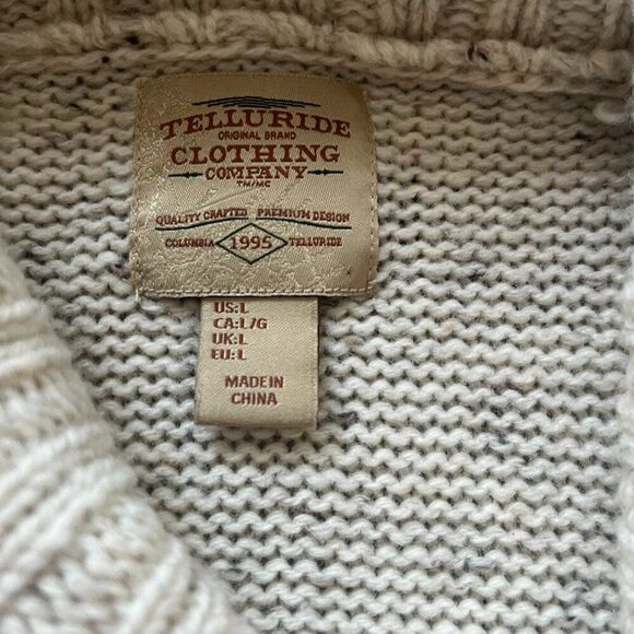 Telluride Shawl Sweater Cardigan L - Picture 2 of 3